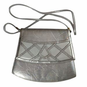Vintage Silver Chromatic Art Deco J. Rene Shoulder Bag Purse